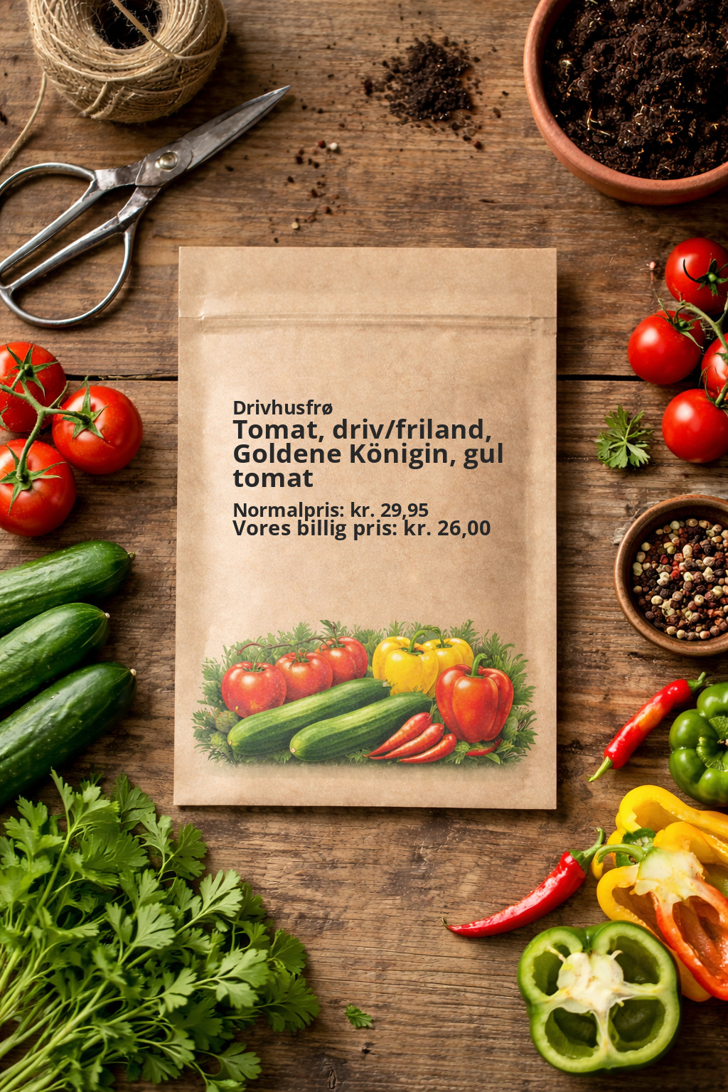 Tomat, driv/friland, Goldene Königin, gul tomat