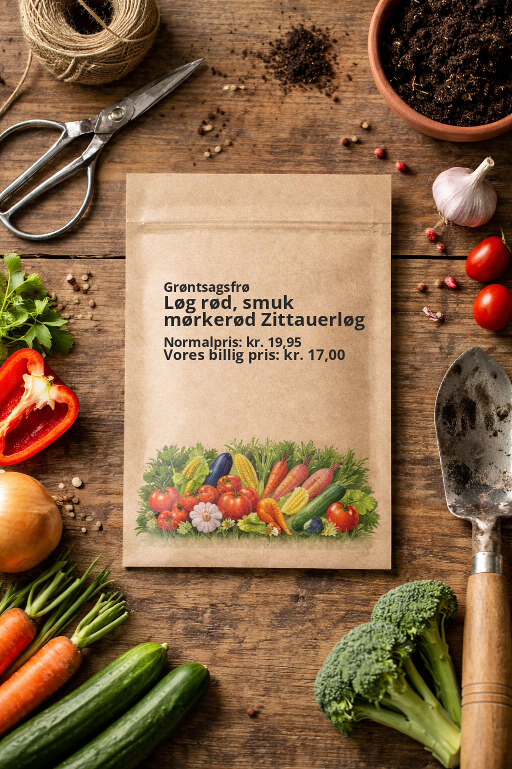 Løg rød, smuk mørkerød Zittauerløg