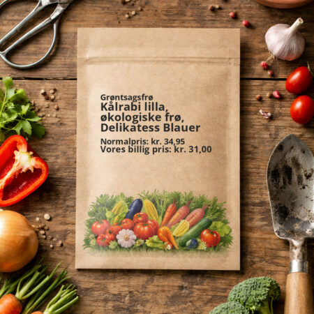 Kålrabi lilla, økologiske frø, Delikatess Blauer