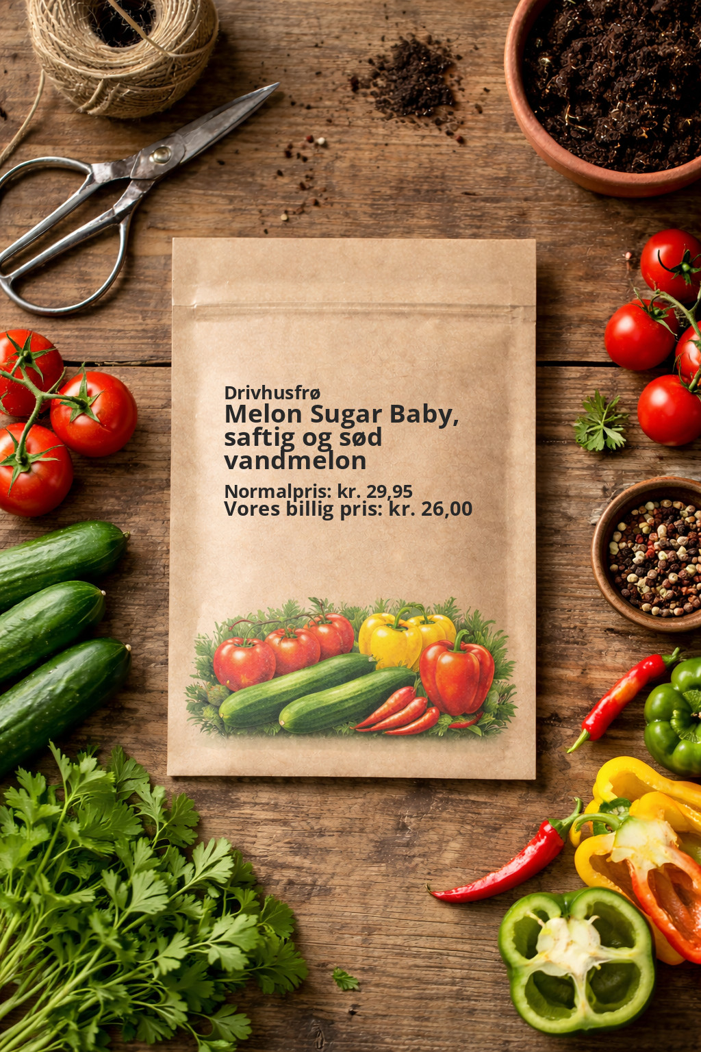 Melon Sugar Baby, saftig og sød vandmelon