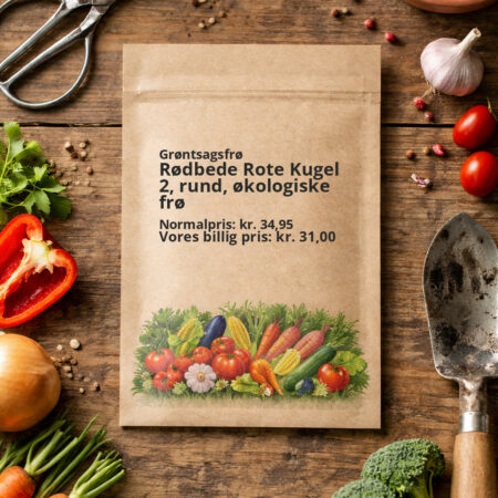 Rødbede Rote Kugel 2, rund, økologiske frø