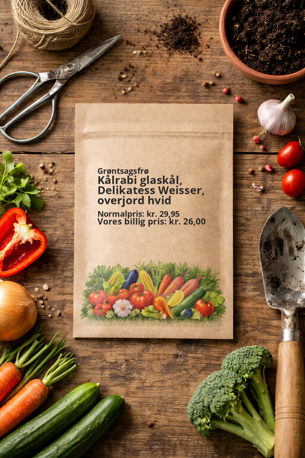 Kålrabi glaskål, Delikatess Weisser, overjord hvid